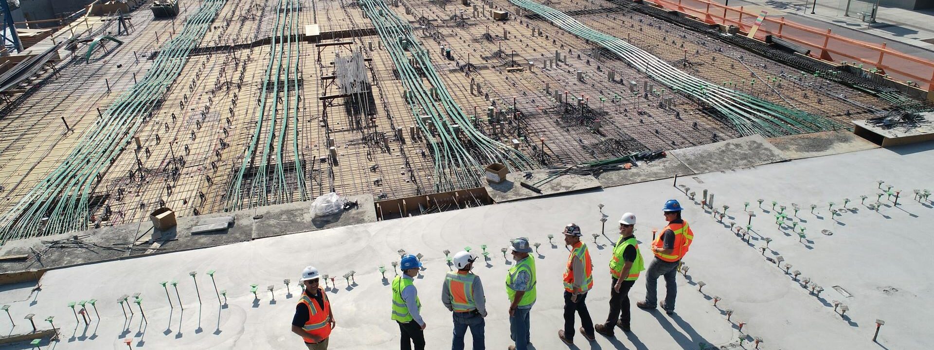 Engineers inspecting a construction site run by builders in Hyderabad